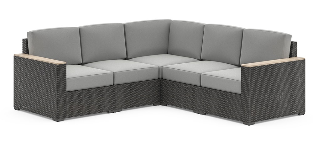 Homestyles 6801-41 5-Seat Sectional Grey 